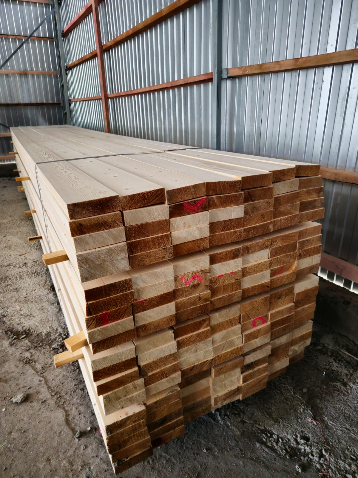 Доска сухая строганная 45×145×6000